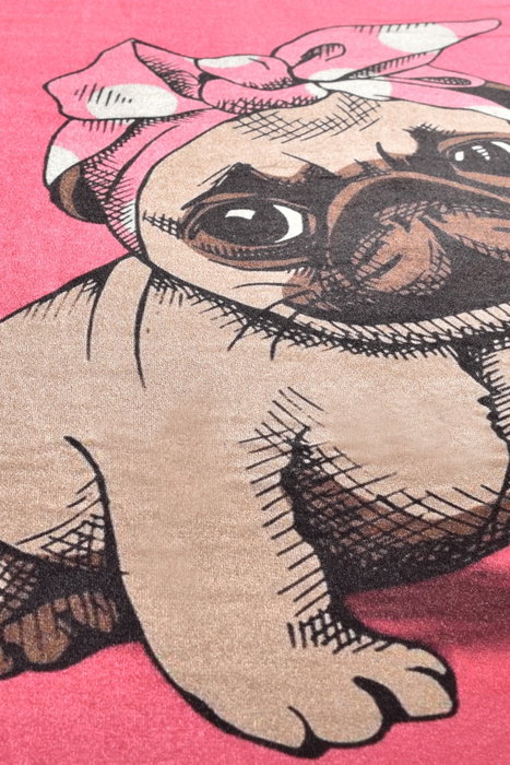 Mijölnir Alfombrilla de baño Pink Pug Djt (100 cm)